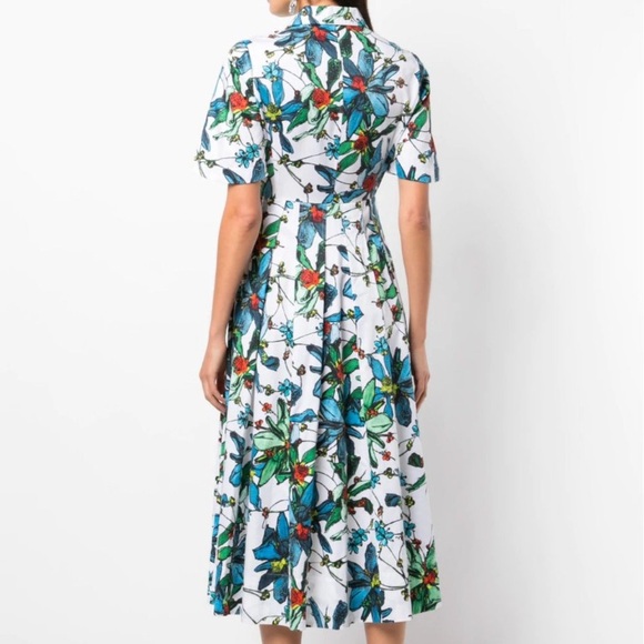 JASON WU COLLECTION FLORAL MIDI SHIRT DRESS - Picture 2 of 16
